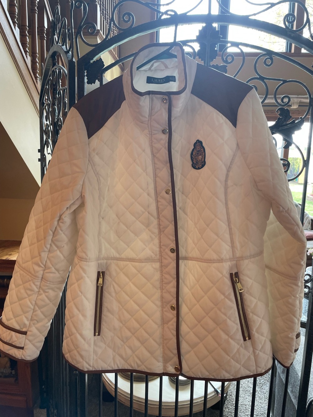 Lauren Ralph Lauren EUC XXL Quilted Equestrian Crest Jacket